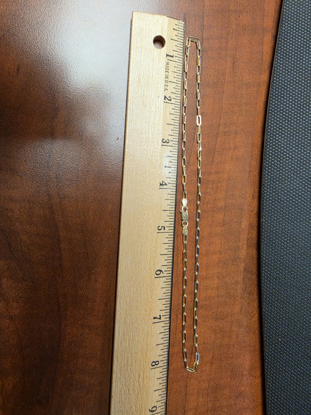 Gold Over 925 Sterling Silver 16 Inch Paper Clip Necklace 5.2 Grams